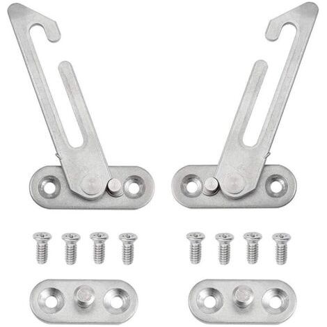 Lot de 2 entrebâilleurs de fenêtre en UPVC, en acier inoxydable 304, verrous de sécurité pour enfants avec vis pour fenêtre gauche et droite