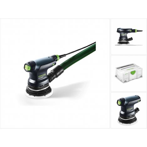 Ponceuse orbitale Festool ETS 125 REQ-Plus 250 W – Plateau Ø 125 mm – Vitesse 6000-12000 tr/min – Coffret de transport et accessoires (1/10)