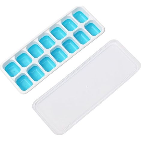 à glaçons en silicone avec couvercle, 14 cavités libération flexible, (1/5)
