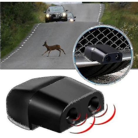 Lot de 2 sifflets anti-cerfs pour voiture, système d'alerte animale, sifflets d'avertissement automatiques, alarme double. (1/3)