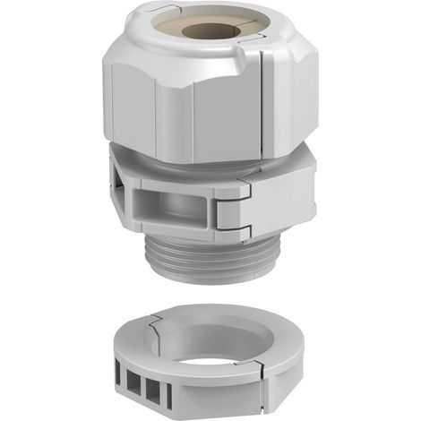 OBO Bettermann Racor de cable, inserto de estanqueidad divisible, 1 cable M20 Policarbonato gris claro, 2024942