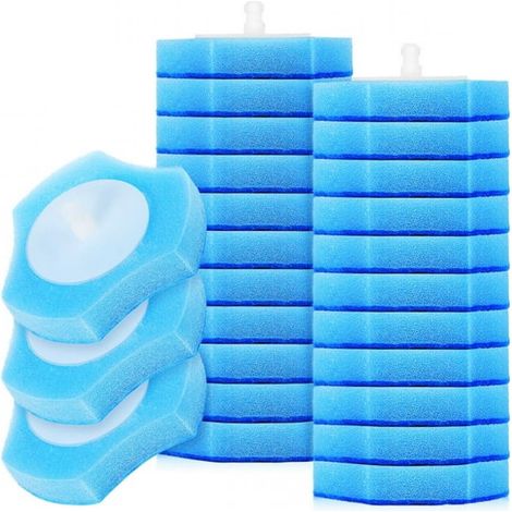 Têtes de rechange pour brosse de toilette (bleues) (10 x 3) (1/5)