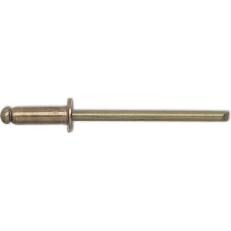 Spenglerniete ISO16582 Flachrundkopf 3.2x 6 Kupfer mit Bronzedorn