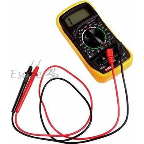 Multimètre numérique AC-DC – Tension 600V, courant 10A, résistance 2MΩ – Rétro-éclairage, protection surcharge – Pour usage professionnel (1/4)