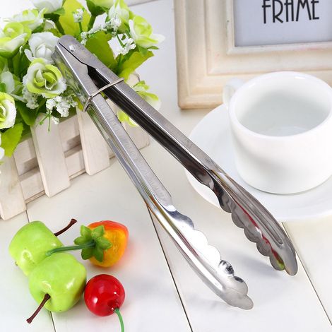 9-Zoll-Grillzange aus Edelstahl für Buffets, Brot, Steaks und als Küchenservierzange (1/5)