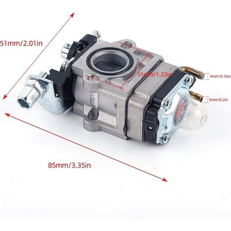 KinZon 52cc 49cc 43cc Freischneider-Vergaser-Kit mit Dichtung, Schlauch, Zündkerze und Kraftstofffilter (1/5)