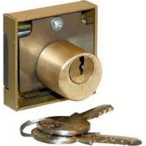 Serratura a bassa insonorizzazione 3 spinotti bronzata 40x40 mm