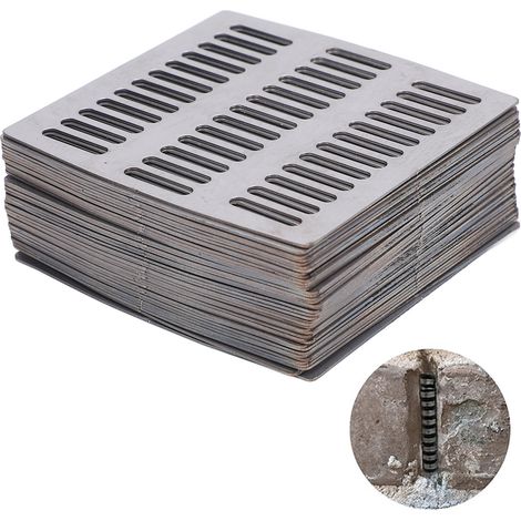 [Juego de tapas de ventilación para mampostería] Paquete de 40 tapas de ventilación de acero inoxidable para mampostería, de 7 cm (2,75 pulgadas), ajustables mediante corte o superposición para proteg (1/5)