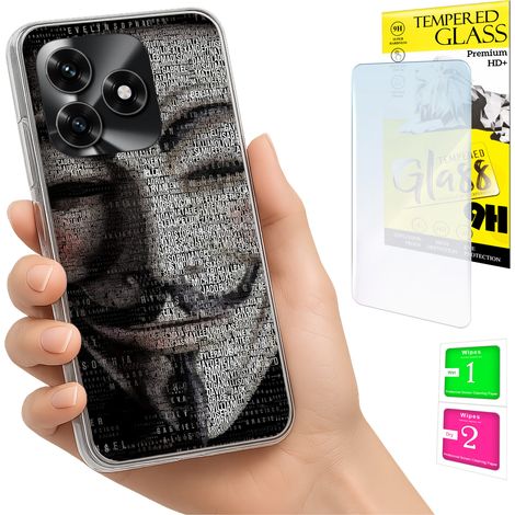 Funda para Honor X5C Plus / X5C 4G con cubierta trasera para foto + cristal 9H (1/5)