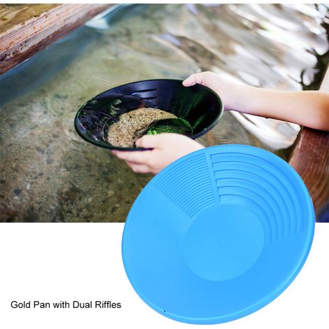 Batuche bleue en plastique avec double riffles, outil de lavage de l'or pour l'orpaillage, l'exploitation minière et le dragage (1/4)