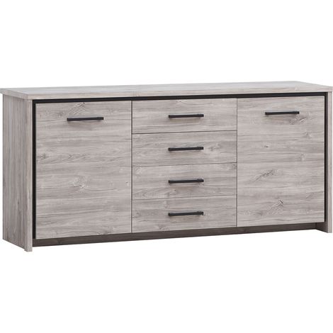 Buffet/bahut contemporain chêne gris Oliviera (1/5)