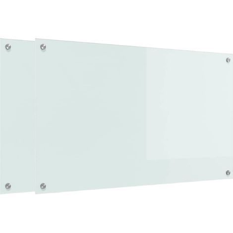Salpicadero de cocina 2 pcs 100 x 60 cm vidrio templado vidaXL