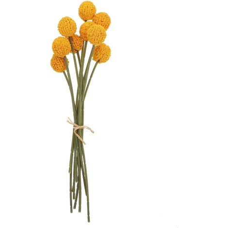 Orange Bouquet of 9 Artificial Plastic Chrysanthemum Heads (1/5)