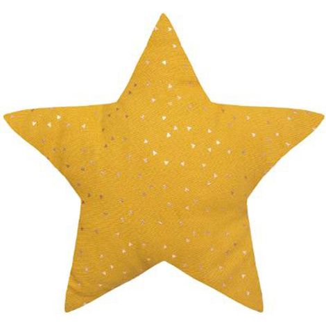 Coussin Enfant Berlingot Étoile 40x40cm Ocre (1/3)