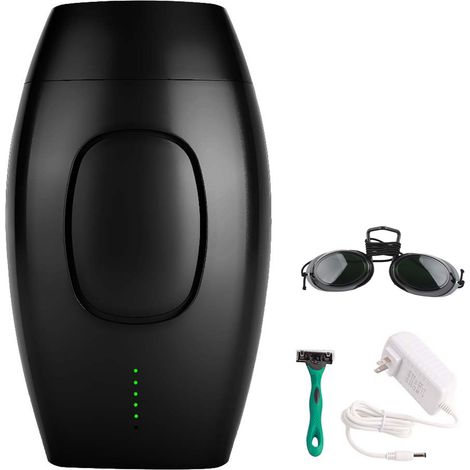 Épilateur Laser IPL Sans Douleur pour Corps et Zones Intimes - Appareil de Dépilation (Noir, US) (1/5)