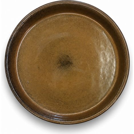 Plato redondo 24cm miel ámbar