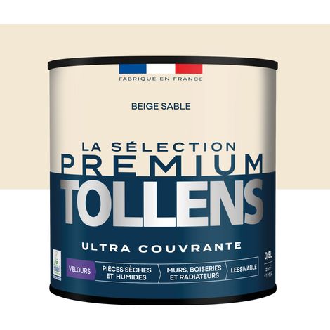 Tollens - Peinture intérieure couleurs - La Sélection Premium Velours - Ultra Couvrante - Beige Sable 0,5 L - 6m²