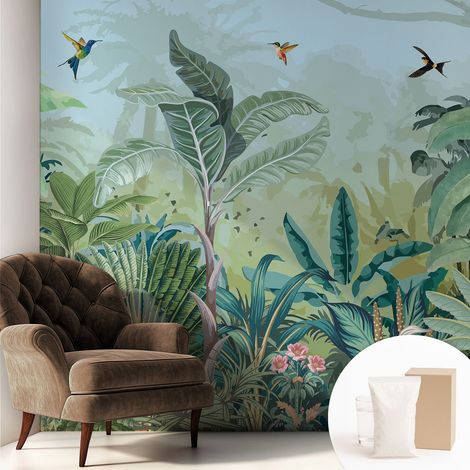 Carta Da Parati - Murale Alla Moda Decorazione - Camera Da Letto - Con Colla Gratuita Natura tropicale 250x250 cm (1/5)