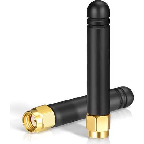 Antenne WiFi Mini Bi-Bande 2.4GHz 5GHz 5.8GHz 2dBi MIMO RP-SMA Mâle pour Routeur WiFi Carte Réseau sans Fil Caméra IP Sécurité Adaptateur USB Moniteur de Surveillance Vidéo,2 Paquets (1/5)