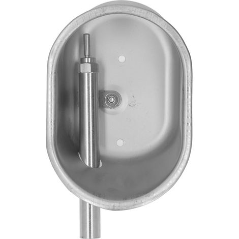 Abreuvoir automatique en acier inoxydable pour bétail (porcs, chèvres, moutons, chiens, bovins), petit modèle elliptique, dimensions : environ 13 x 8 cm / 5,12 x 3,15 po (1/5)