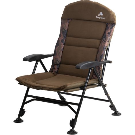 CampFeuer Silla de Pesca Plegable Camuflaje Marrón (1/5)