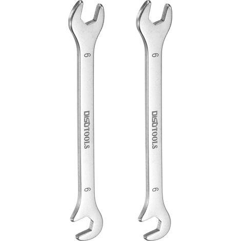Clé Plate Doubles Ultra-Fines de 6 mm, Acier Inox 30Cr13, 2Pcs (1/5)