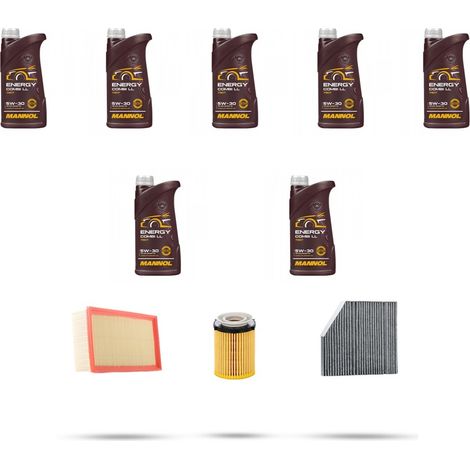 Kit tagliando 3 FILTRI e 7L OLIO compatibile con Mercedes Classe E (W213,S213,A213) E300 180kw Dal 2016 (1/4)