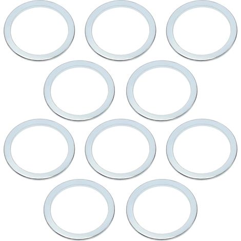 Lot de 10 adaptateurs de lame de scie - Bague de conversion en acier - Pour meuleuse d'angle - Lames de scie circulaire - Outils de travail du bois - 20 x 16 mm (1/5)
