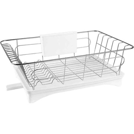 Égouttoir à Vaisselle en Acier Inoxydable avec Plateau de RangementPratique, Élégant et Idéal pour Tous Vos Besoins de Cuisine (1/5)