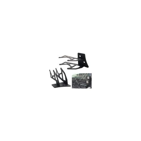 Support special double feux LED Jeep Wrangler 2004-2014 - Metal NOIR (1/5)