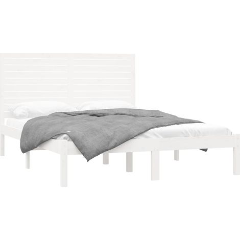 Giroletto Bianco in Legno Massello 120x200 cm vidaXL