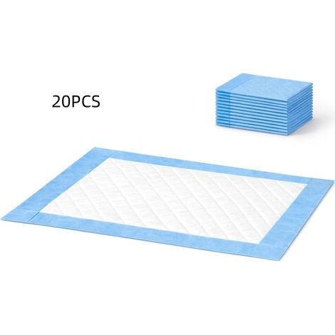 Lot de 20 Tapis Éducateurs pour Chien 33 x 45 cm  Alèses Absorbantes 4 Couches Étanches  Tapis Propreté pour Chiots, Chats et Petits Animaux (1/5)