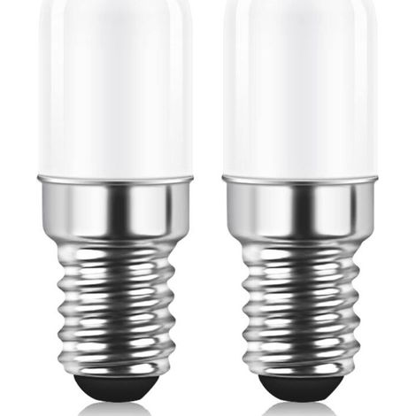Ampoule LED E14 pour Réfrigérateur, 1.5W équivalent à 15W, Blanc Chaud 3000K, Ampoule pour Frigo, Lampe de Sel, Machine a Coudre, Non variable, Lot de 2 (1/5)