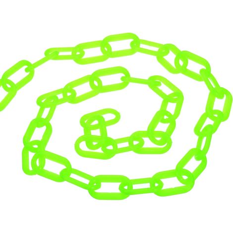 0.2" Diamètre 16Pi Longueur Plastique Chaîne Barrière, Sécurité Lien Chaîne Poteau pour Foule Contrôle à Allée Ascenseur Terrain Stationnement, Vert (1/5)
