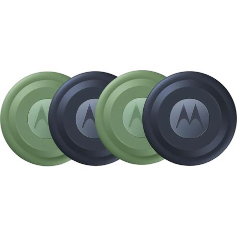 Moto Tag 2.0 da Motorola com Bluetooth 5.4 + UWB (Pack 4) Azul e Verde