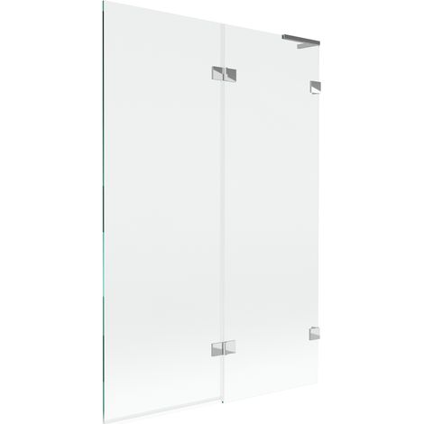 Mexen Lunar L cloison de baignoire 2 volets droite 120 x 150 cm, transparent, chromé - 897L-120-100-01-00-P (1/5)