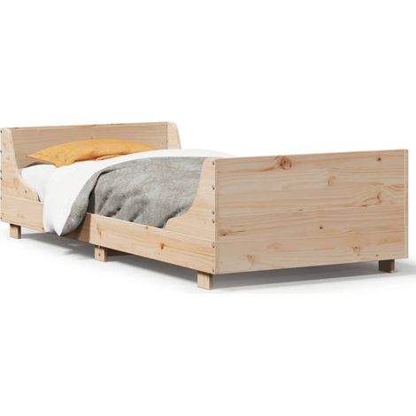 Maison Exclusive - Massivholzbett ohne Matratze 100x200 cm Kiefer