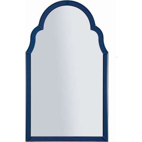 Specchio da parete in legno blu, 47x1x80 cm – Tangeri (1/5)