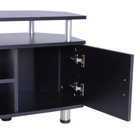 Mobile TV 2 Ante 4 Ripiani 120x39,5x52 cm Nero