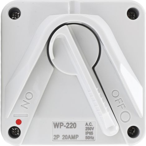 Interrupteur de déconnexion de moteur fermé 2P 20A IP65, résistant à l'eau, isolation de sécurité robuste (1/5)