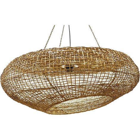 Suspension en rotin naturel ambiance chaleureuse et tendance - rotin naturel clair chaleureux (1/3)