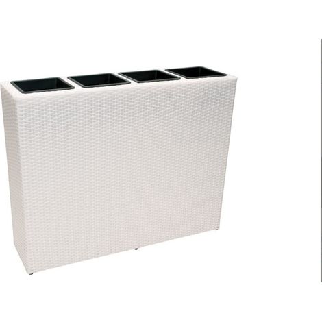 Portapiante Wicker bianco