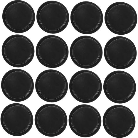 Bouchons ronds pour tirelire, 50 pièces en PVC noir (1/5)