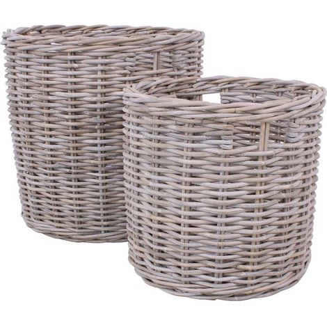 Cesto rotondo giunco grigio d50h50 - d, 40x45 cm