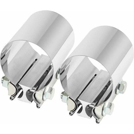 2 pezzi, fascetta stringitubo universale in acciaio inox da 64 mm x 76,2 mm di lunghezza. (1/4)