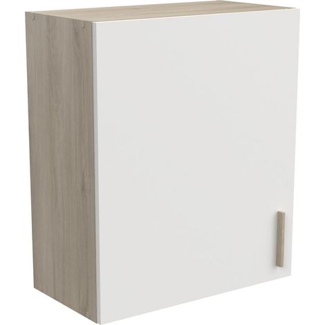 Meuble Haut de Cuisine Modulable 1 Porte - Cuisine Complete Coloris Blanc Mat (1/5)