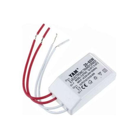 Transformateur électronique 220V AC 12V pour tasses de lampe halogène G4, convertisseur de tension 20-60W avec perles de lampe - Pilote d'alimentation intelligent - (1/4)
