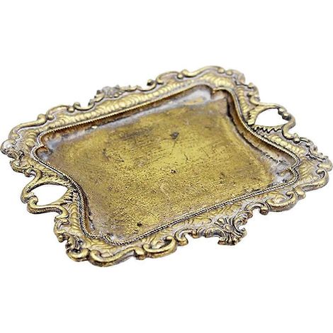 Plateau de présentation à bijoux vintage pour bracelets, bagues et colliers, organisateur décoratif-12.50X11.30X1.80CM