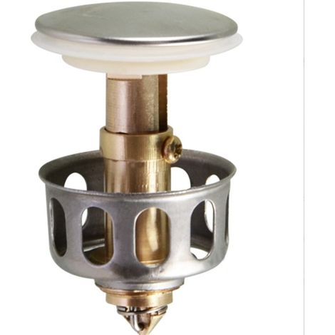 gouttoir de bassin noyau rebondissant lavabo bassin de piscine en acier inoxydable presse-type noyau rebondissant bouchon qui fuit accessoires2 pièces (1/4)