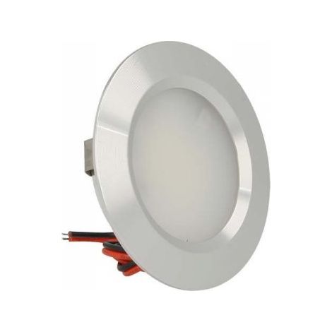 Mini Faretto Led Da Incasso Rotondo 3W AC/DC 12V DC 24V Bianco Caldo Foro 50mm Carcassa Alluminio Satinato (1/3)